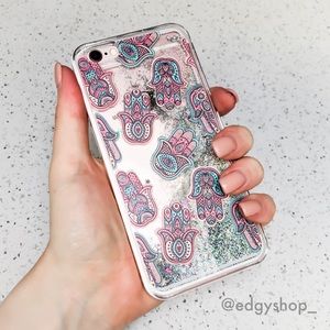 Hamsa Liquid Glitter iPhone Case